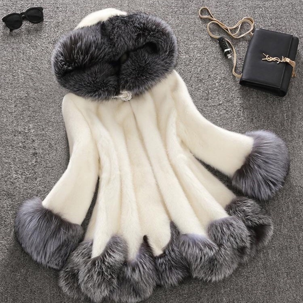 Long Sleeve Fluffy Faux Fur Coat